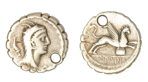 L Papius Denarius Serratus